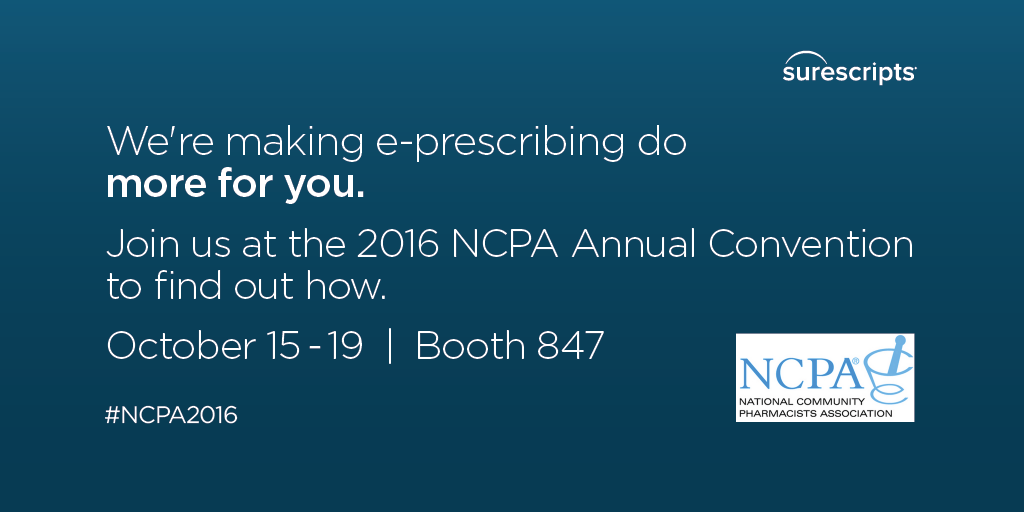 NCPA 2016 Booth Graphic Surescripts at NCPA